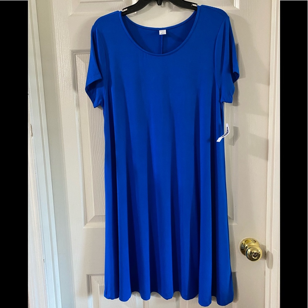 NWT OLD NAVY Blue Swing Dress. Sz L.